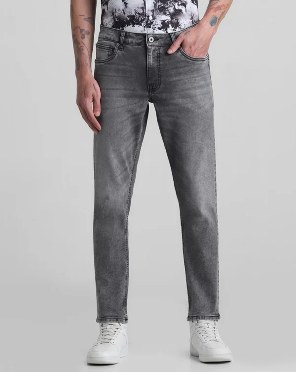 Jack & Jones Grey Mid Rise Brak Slim Fit Jeans - Image 2