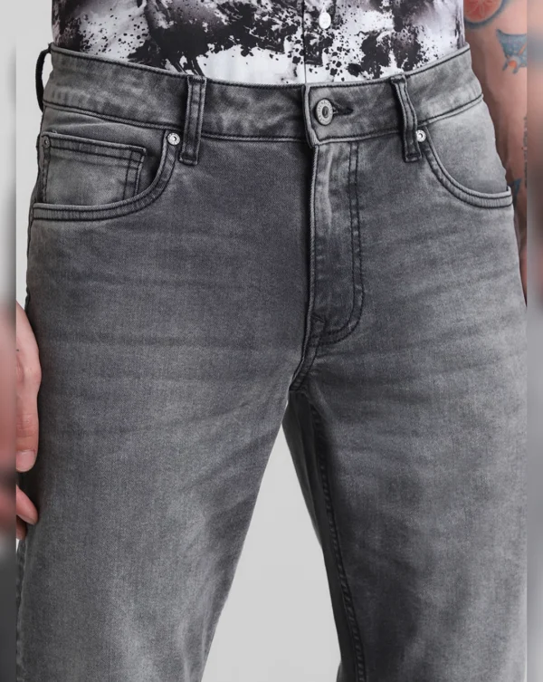 Jack & Jones Grey Mid Rise Brak Slim Fit Jeans