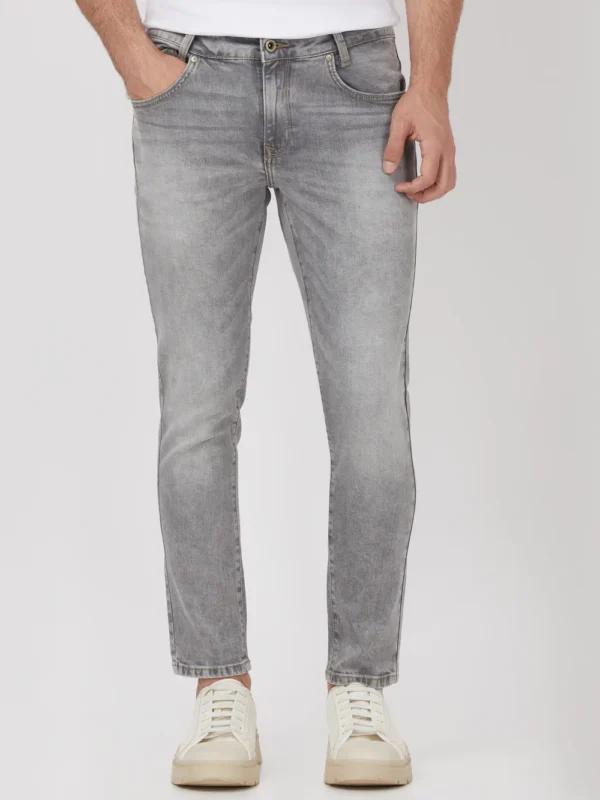 Mufti Grey Ankle Length Originals Stretch Jeans - Image 2