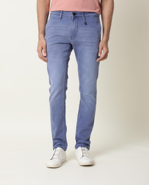 RARE RABBIT SLIM FIT COLOURED DENIMS LOJAS - LIGHT BLUE - Image 3